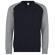 thumbnail image 1 of Awdis - Sudadera Modelo Béisbol 2 tonos hombre caballero (Marino Oxford / Gris jaspeado), 1 of 2