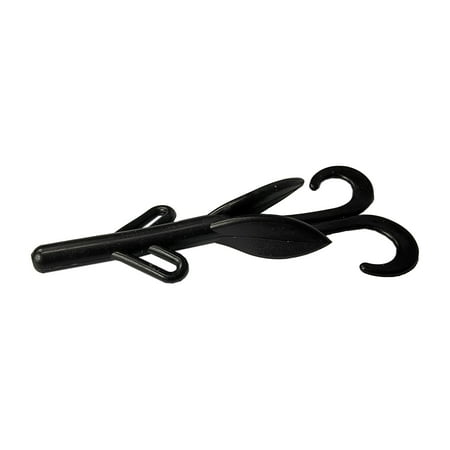 Tackle HD 12-Pack Brush Buster Fishing Bait 5 Twin Tail Swimbait Lizard and Crawfish-Like Crappie Bass Walleye or Trout Lures Fishing Lures for Freshwater or Saltwater Black