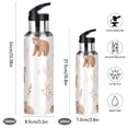 thumbnail image 2 of Yayeee 33oz Insulated Water Bottle Double Wall Stainless Steel with Flip Straw Lid, Gray Bears, 2 of 7
