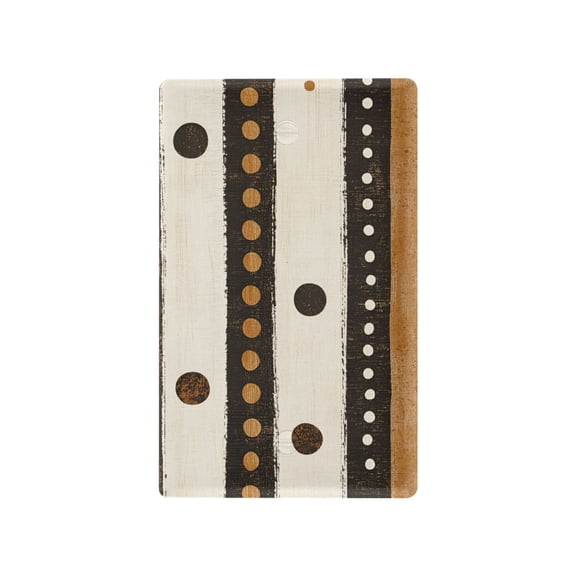 Yayeee Blank Wall Plate Cover 1-Gang 4.5"x2.7" Home Unused Decorative Outlet, Beige Abstract Dots