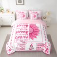 thumbnail image 2 of Feelyou Pink Vibrant Sunflower Twin Bedding Sets 7-Piece, Inspirational Words Bedding Comforter Set, Hope and Love Theme Reversible Sheet Sets, Microfiber Bedroom Decor, 2 of 8