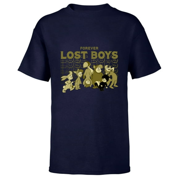 Disney Peter Pan Forever Lost Boys - Short Sleeve T-Shirt for Kids - Customized-Navy