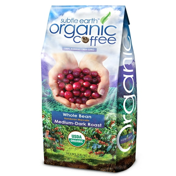 Cafe Don Pablo Subtle Earth Organic Whole Bean Coffee, Medium-Dark Roast, 32 Oz