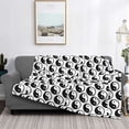 thumbnail image 2 of Zufioo Yin Yang Print Horizontal Flannel Blanket, Anti-wrinkle, Anti-shrinkage, Anti-allergic Plush Blanket, Household Items Suitable for Bedroom-80"x60", 2 of 6