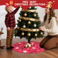 thumbnail image 5 of 30 Inch Christmas Tree Skirt – Velvet Plush Tree Mat, Soft Thickened Polyester with Red Ties, Single-Sided Printing, Available in 30in/36in/48in, Perfect for Holiday Xmas Tree Decoration, 5 of 7