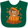 thumbnail image 3 of Inktastic Owl in a Pumpkin- Cute for Halloween and Thanksgiving Boys or Girls Baby Bib, 3 of 4