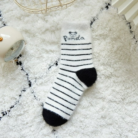 

Pattern Warm Color Crew Socks Ladies Floor Sleep Socks