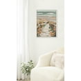 thumbnail image 6 of Kate and Laurel Sylvie Landscape 08 Beach Framed Canvas Wall Art by Annie Quigley, 18x24 White, Soft Watercolor Beachy Landscape with Ocean Sands Art for Wall Decor, 6 of 7