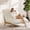 Beige-Faux Fur, variant on Spruce & Spring Oversized Cloud Accent Chair, Upholstered Lounge Chair with Deep Seat and Plush Cushions, Grey Faux Fur