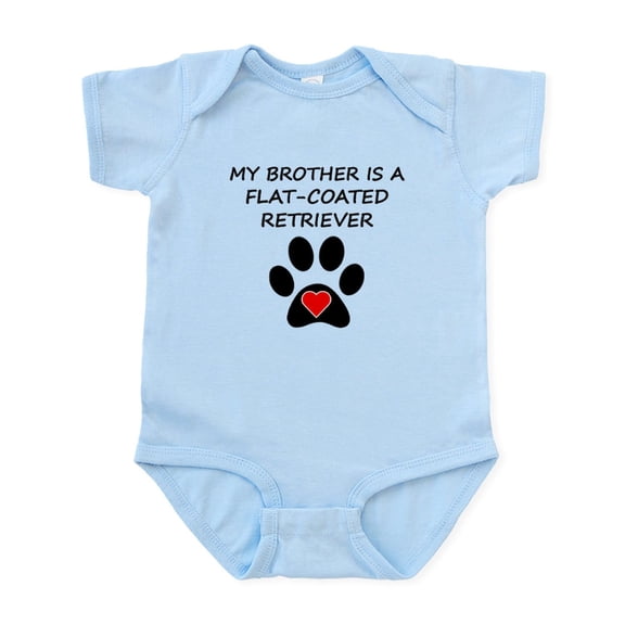 CafePress - Flat Coated Retriever Brother Body Suit - Baby Light Bodysuit, Size Newborn - 24 Months