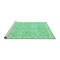 thumbnail image 2 of Ahgly Company Machine Washable Indoor Rectangle Abstract Turquoise Blue Modern Area Rugs, 2' x 4', 2 of 4