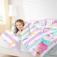 thumbnail image 4 of Castle Fairy Ice Cream Popsicle Full Size Comforter Sets,Kawaii Stripes Bedding Sets, 4 of 8