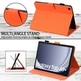 thumbnail image 5 of Dteck Folio Case for Samsung Galaxy Tab S6 Lite 10.4 Inch 2024/2022/2020, Multi-Angle Viewing Protective Stand Cover with Pencil Holder & Card Holder,Orange, 5 of 6