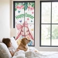 thumbnail image 3 of Spring Easter Window Privacy Film, Pink Cute Rabbits Flowers Eggs Butterflies Plants Static Cling UV Sun Blocking Tint Film Heat Control Windows Films for Bedroom Bathroom, Window Stickers 23.6"x59", 3 of 8