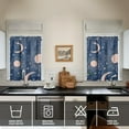 thumbnail image 4 of Kitchen Curtains 36 Inch Short - 3 Panel Set, Gothic Celestial Sun and Moon Print, Mystical Starry Night Astrology Aesthetic, Rod Pocket Window Curtain, Easy Wash, 4 of 6
