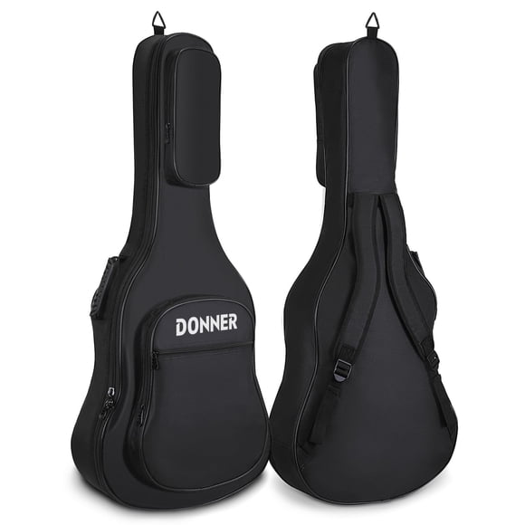 Donner 36 Inch Acoustic Guitar Gig Bag 0.5Inch Thicken Sponge Pad 600D Thick Ripstop Waterproof Nylon Soft Carry Case Large Outer