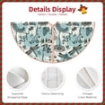 thumbnail image 3 of Xecao Flowers In Vintage Pattern Christmas Tree Skirt Round Xmas Tree Mat Base Cover for Holiday Home Decorations-36", 3 of 6