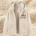 thumbnail image 2 of QATAINLAV Full Zip Up Hoodies for Women Fleece Lined Winter Jackets Cute Christmas Print Sweatshirt Coat with Pockets, White, XXXL, 2 of 6