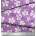 thumbnail image 3 of Soimoi Silk Fabric Leaves & Floral Artistic Printed Fabric 1 Yard 42 Inch Wide, 3 of 3