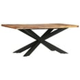 thumbnail image 4 of vidaXL Solid Wood Dining Table Kitchen Desk Furniture Multi Colors, 4 of 33