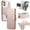 Rosegold, variant on Detachable Wallet Case for iPhone 16, 2-in-1 PU Leather Phone Case with RFID Blocking Card Holder & Flip Stand & Lens Protector Film, Magnetic Clear Back Case Compatible with Mag-Safe, Blue