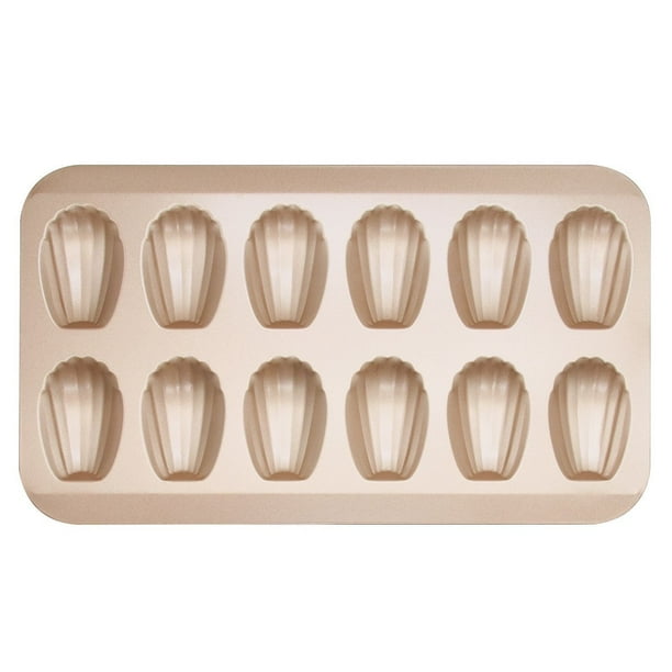 AnuirheiH 12 Cavity Madeleine Pan, Nonstick Silicone Madeleine Molds