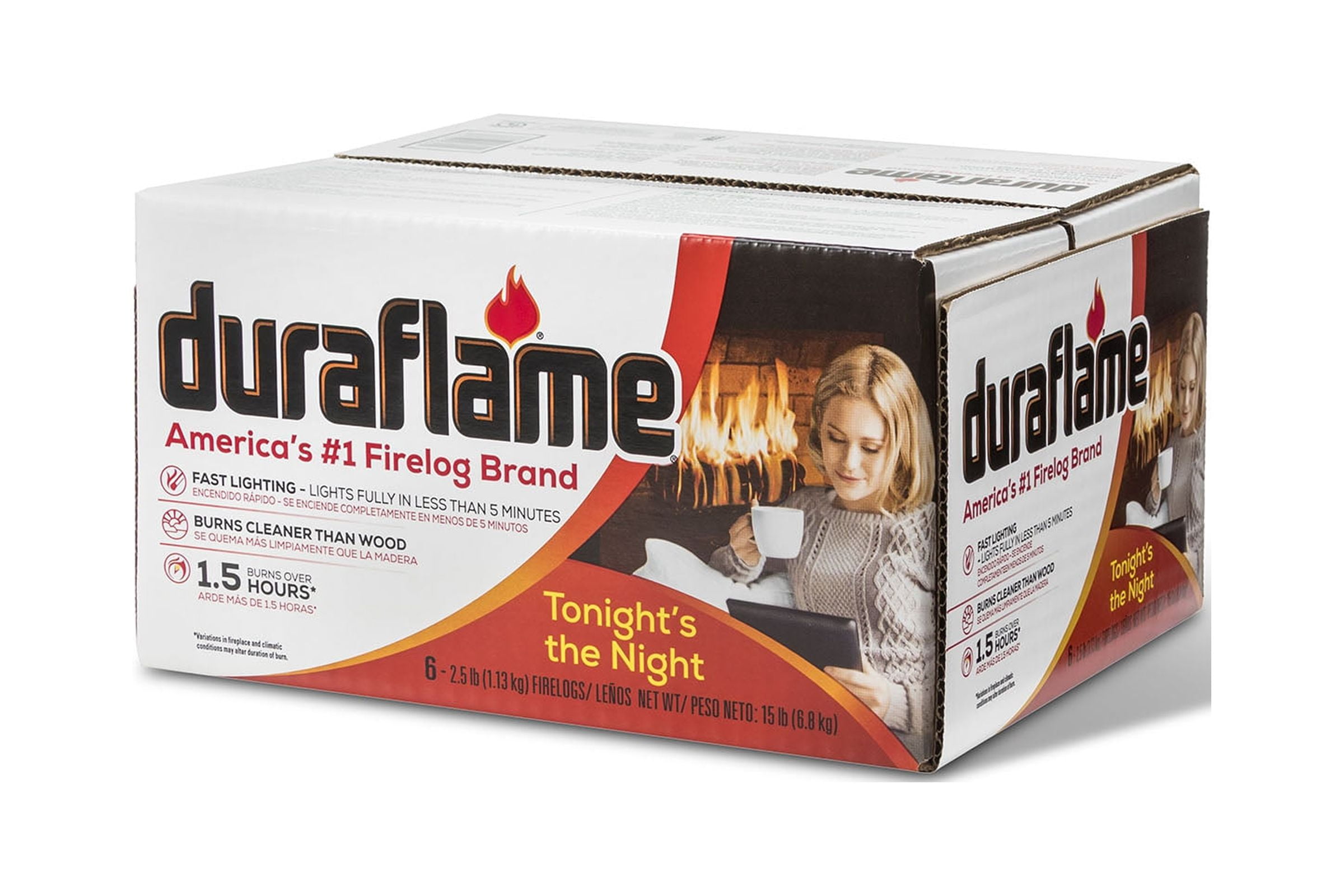 Duraflame 2.5lb Indoor and Outdoor Firelogs, 6-Pack Case - Burn for 1.5  Hours - Walmart.com