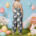 thumbnail image 4 of Toddler Girl Clothes Summer Romper Cute Print Sleeveless Short Jumpsuit Overall with Pockets Kids Summer Outfits Toddler Girls Clothes 12 18 24 Months 2T 3T 4T 5T 6T 7T 8T 9T 10T,Grey,1-2 Years, 4 of 6