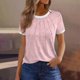 thumbnail image 1 of Xuyuer Women's Round Neck Short Sleeve T-Shirt, Classic Basic Tee for Casual Wear, Soft and Breathable Ladies Top, 1 of 4