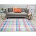 thumbnail image 4 of Isaac Mizrahi Serafina EO45A Sweet Talk Plaid Contemporary Pink Area Rug, 2'7" x 8', 4 of 6