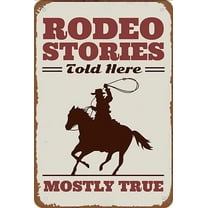 Christmas Metal Rodeo Stories Rodeo Cowboy Cowboy Lovers Old Western Cowboy Life Decor Barn Country House Cowboys Farm Land Quality Aluminum 12x8 Inch Wall Decor Tin Sign Metal Signs Wall Decor