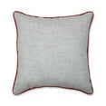thumbnail image 3 of 16.5" Red and Green Embroidered Christmas Cardinal Square Throw Pillow, 3 of 3