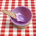 thumbnail image 4 of Naiovety Taza de helado para niños Postre para niños Mezcla de helado Tazón de PP con cuchara Vajilla Vajilla, Púrpura Type3 NO3 Naiovety HA001694-04, 4 of 6