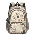 thumbnail image 2 of I Love My Dogs Art Backpack for School,Cute School Bag,Schoolbag with Adjustable Shoulder Straps & Padded Back,16.9 Inch, 2 of 5