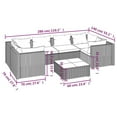 thumbnail image 4 of vidaXL 7 Piece Garden Lounge Set with Cushions Poly Rattan Brown, 4 of 5