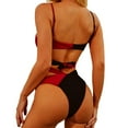 thumbnail image 3 of Women's Sexy Bathing Suits Criss Cross Front Deep V Open Back Leopard One Piece Swimwear - s, 3 of 6
