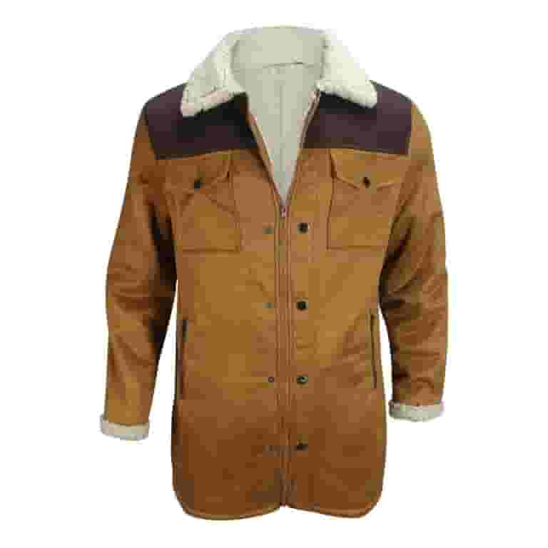 JUUYY Men's Vintage Suede Patchwork Lamb Fleece Multi Pocket JUUYY Men's Vintage Suede Patchwork Lamb Fleece Multi Pocket