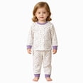 thumbnail image 3 of CAUYDY Toddler Girl Pjs Newborn Sleepwear Cute Long Sleeved Top and Pants 2Pcs Set Infant Outfits Baby Clothes for Girls Fall Winter 12M 18M 24M 1T 2T Sizes 18-24 Months,Purple, 3 of 7