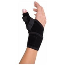 DA161TB01-BLK Wrap Around Stabilizing Thumb Splint, Black, Adjustable, Fits 5.5" to 9.5"