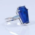 thumbnail image 2 of Blue Sapphire Gemstone Coffin Ring, Solid 925 Sterling Silver Unisex Jewelry, Statement Promise Victorian Friendship Exclusive Metaphysical Ring, September Birthstone Gifts (sapphire, Size 7), 2 of 5
