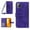 Dark Purple, variant on For T-Mobile Revvl 6 Pro 5G Skin Feel Sun Flower Pattern Flip Leather Phone Case with Lanyard