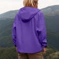 thumbnail image 5 of Windbreaker Jacket Women 2025 Fall Outdoor Hiking Travel Windproof Zip Up Hooded Windbreaker with Pockets Outerwear, 5 of 8