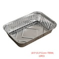 thumbnail image 1 of 10 Pcs Contenants Alimentaires Jetables Rectangulaires en Papier D\'aluminium pour Emporter, 1 of 7