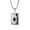 Silver no chain, variant on Men's Stainless Steel Punk Rock Cool Playing Card Ace of Spades Black Zircon Inlay Lucky Pendant Necklace Casino Game Black No Chain