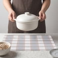 thumbnail image 4 of REGALWOVEN Rectangle Placemats Set of 6 Grid Plastic Placemats for Kitchen Dining Washable Heat Resistant Table Placemats Wipeable Table Mat Gray 17.7x11.8inch, 4 of 6