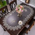 thumbnail image 1 of CHOK Nappe Brodée Chemin de Table en Dentelle Ovale Chemin de Table Basse Centre de Table Napperon Table de Nuit Foulard de Commode, 1 of 2