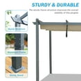 thumbnail image 6 of Aoodor 14 x 12 ft. Outdoor Pergola with Retractable Canopy and Sunshade Roller Curtains, Aluminum Frame Grape Trellis Pergola for Patio Backyard and Deck - Khaki, 6 of 10