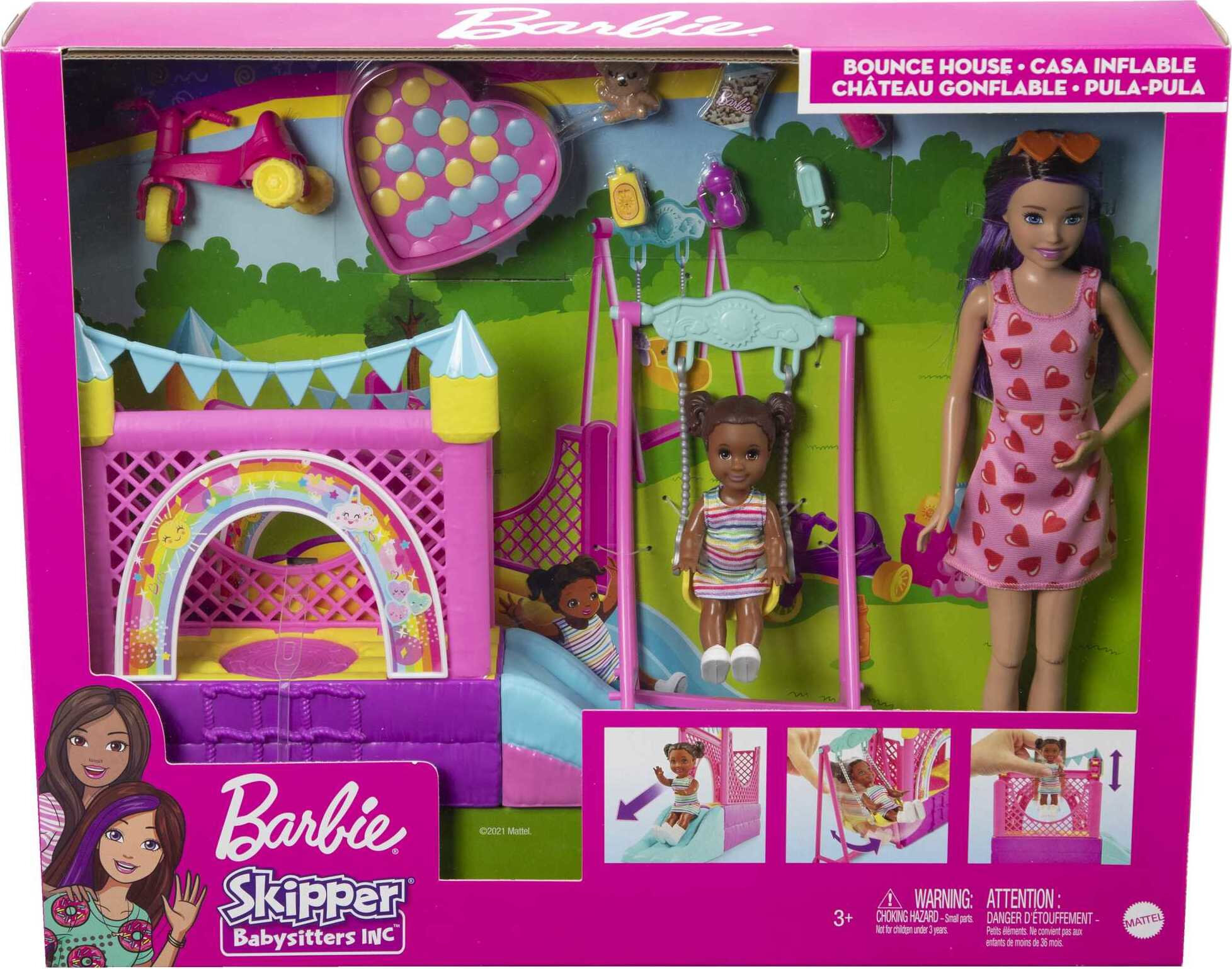 Barbie Skipper Babysitters Inc Bounce House Playset, Skipper Doll, Toddler Small Doll & Accessories - image 7 of 7