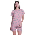 thumbnail image 1 of Moomaya Printed Tees Shorts Pajamas Set For Women Sleepwear Pjs For Girls, 1 of 6