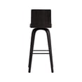 thumbnail image 2 of Armen Living Vienna Tabouret de Bar Pivotant Moderne en Similicuir Gris/noir Brossé, 2 of 11